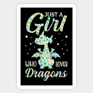 Just A Girl Who Loves Dragons, Rainbow Leopard Magnet